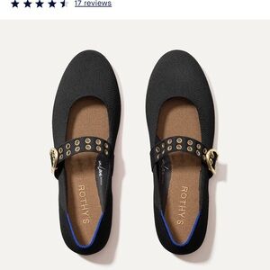 Rothy's Black and Gold Women's Flats